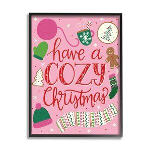 3583 Have A Cozy Christmas Festive Phrase Gingerbread Scarf
